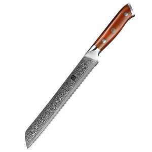 9 inç 67 katmanlar şam yüksek karbonlu çelik mutfak ekmek bıçağı gülağacı kolu - Product Image 1