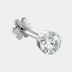 High Quality Diamond Round <b>Stud</b> <b>Earrings</b> Stylish Elegant Jewelry With Durable Plating And Radiant Round Stones For Brides - Product Image 3