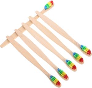 Cepillo de dientes de bambú alternativo sostenible Desechable Biodegradable Reciclable-Opción libre de plástico Suministros de hotel - Product Image 1