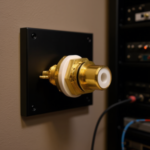 Connecteur RCA femelle plaqué or, connecteur audio-vidéo noir - Product Image 2