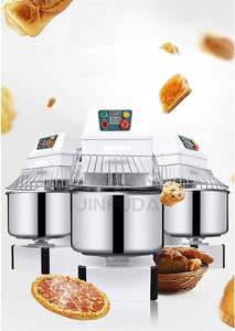 Mélangeur de <span class=keywords><strong>farine</strong></span> Machine alimentaire Double moteur Double vitesse pleine ceinture mélangeur de pâte en spirale pour pain à gâteau - Product Image 3