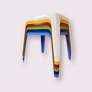 Mesa de Plástico Resistente al Por Mayor para Uso Doméstico |   Mesa Cuadrada de Plástico de Grado Exterior Premium - 63x34x50 cm - Product Image 4