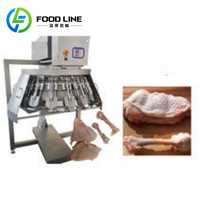 Équipement professionnel de transformation de la volaille pour l'extraction des os des cuisses de poulet, machine à désosser les cuisses de poulet