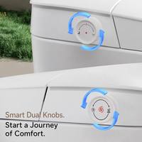 WC intelligent sans électricité, toilette moderne monobloc avec bidet intégré, WC mural sans alimentation