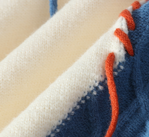 Men Color Block Knit Sweater Cable Pattern <b>Pullover</b> Long Sleeve Crew Neck Patchwork <b>Jumper</b> for Autumn - Product Image 5