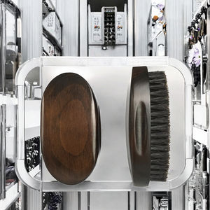 Brocha de Afeitar Profesional de Cerdas de Jabalí 100% con Mango Curvo de Madera, Marca OEM Personalizable con Logotipo, Venta Caliente de Fábrica - Product Image 3