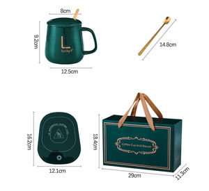 ホット販売スマートUsb誘導加熱セラミックマグサーモスタットコーヒーカップウォーマーセットギフトオフィスデスク用 - Product Image 2