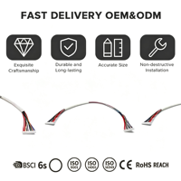 Harness Kabel Kontrol CNC dan PLC Industri dengan Konektor Kabel IDE Datar Tahan Air 4 Pin hingga 44 Pin untuk Transmisi Data