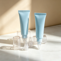 Tubes en plastique PE vides de 20 ml, emballage cosmétique, conteneur pour rouge à lèvres, baume à lèvres, tube souple transparent à presser, bouchon à vis, impression sérigraphique