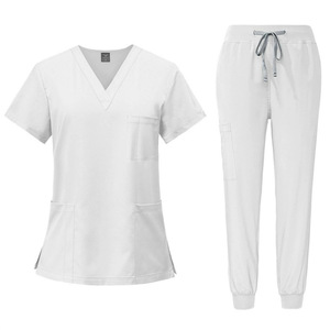 Set di Camici Medici Unisex a Maniche Corte in Poliestere Dobby Elastico ad Asciugatura Rapida per Sala Operatoria Ospedaliera, Personalizzabili con Logo, Taglia <span class=keywords><strong>XL</strong></span> - Product Image 3