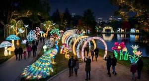 Nuevas Linternas Voladoras con Forma de Árbol de Hierro para el Festival del Año Nuevo Chino, Luz <span class=keywords><strong>LED</strong></span> para Uso en Exteriores - Product Image 3