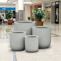 Pot Bunga Biodegradable Berlapis Kaca Persegi Multi-warna Terlaris untuk Penanaman Taman Luar Ruangan Ramah Lingkungan dari Serat Tanah Liat dengan Lubang Drainase