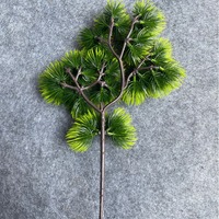 Grand Pin de Beauté Plante Verte Artificielle Feuille Décoration Aménagement Paysager Aiguille de Pin 45 Mailles Branche Unique