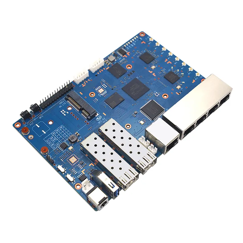 Banana Pi BPI-R3 MediaTek MT7986 Quad core Cortex A53+MT7531Chip 2G DDR RAM 8G eMMC Support POE Linux 5.4 EC25 LTE 4G SD Card