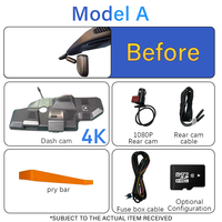 Dash Cam 4K UHD Khusus F-150 F-250 RAPTOR 2021-2025 Perekaman Berulang G-sensor Kontrol Aplikasi WIFI Perekam Video Kotak Hitam Mobil