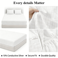 Drap de mise à la terre antistatique premium 90% coton 10% fibre d'argent, drap-housse pour la maison et l'hôtel, taille personnalisée OEM