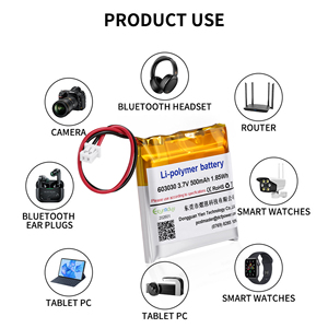 Baterai Lithium Polymer Custom 3.7V 500mAh 603030 CE RoHS Lipo Cell OEM untuk Perangkat Medis yang Dapat Dipakai, Perangkat Genggam, IoT, Sensor Pintar - Product Image 5