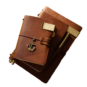 Cuaderno de Cuero Crazy Horse Vintage, Diarios de Viaje Creativos Hechos a Mano, Regalo Promocional Empresarial, Agenda, Diarios Impresos - Product Image 1