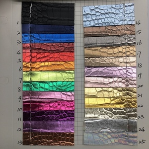 Cuero Sintético de PVC con Acabado Cocodrilo Brillante <span class=keywords><strong>Kenta</strong></span>, Impermeable y Repujado, 0.8mm de Grosor, para Bolsos de Mujer - Product Image 2