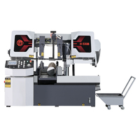 Scie à ruban à double colonne CNC entièrement automatique H-330B avec moteur de 4,0 kW pour la découpe des métaux