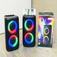 Moins cher bonne qualité 10W RGB haut-parleur de fête en plein air Portable Rechargeable batterie scène haut-parleurs chariot haut-parleur