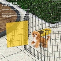 Enclos octogonal pliable en fer de style européen pour chiens, poulets, lapins et canards - Utilisation intérieure et extérieure