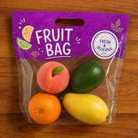 Sac d'emballage en plastique OPP CPP LDPE de qualité alimentaire avec logo imprimé personnalisé pour les raisins, sac d'emballage perforé pour fruits, sac d'emballage pour raisins