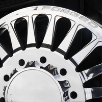 Jantes forgées DRW polies sur mesure 22X8.25 28X8.25 avec enjoliveur central flottant 8X180 8X210 10X225 pour Ford F350 F450 Super Duty