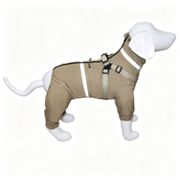 Manteau réfléchissant rembourré pour chien avec harnais intégré, veste d'hiver chaude à quatre pattes pour petits chiens (Teddy, Poodle, Schnauzer)