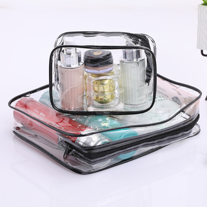 Wholesale Portable Cosmetic Bag <b>Storage</b> Transparent Waterproof Travel Wash Bathroom Organizer - Product Image 2