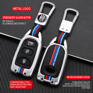 Étui de protection pour clé de voiture en alliage de zinc et gel de silice pour <span class=keywords><strong>KIA</strong></span> Hyundai Tucson SONATA Santa Fe Rohens Coupe Cerato Anneaux <span class=keywords><strong>Porte</strong></span>-clés - Product Image 2