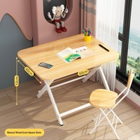 Ensemble de bureau et chaise pliables pour enfants, pour une utilisation à domicile, table d'écriture simple pour les devoirs des élèves du primaire
