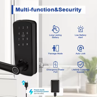 Accueil Hôtel Électronique Intelligent Sans Clé Mot De Passe Numérique Biométrique Poignée De Porte Intelligent Tuya Smart Lock Extérieur D'empreintes Digitales