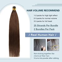 Cheveux humains 100% naturels, couleur tendance, pointe en I, cheveux humains lisses, qualité stable, cheveux européens, directement de l'usine