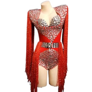 Costume de danse <span class=keywords><strong>Jazz</strong></span> à franges pour femmes, vêtements Sexy de grande taille, costumes de scène, de Performance, pour Club, bal de promo, nouvelle mode 2020 - Product Image 1