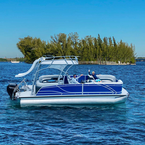Industry-Leading KinOcean 30FT Aluminum Double Deck Luxury Pontoon Yacht Boat For Sale