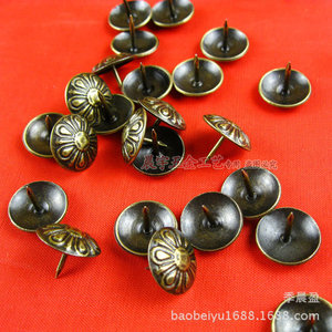 Clous décoratifs en bronze 16x15mm en forme de chrysanthème pour boîtes en bois - Product Image 3