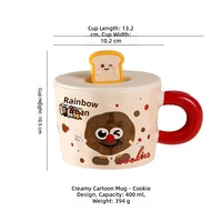 Tasses en céramique colorées macaron créatives et mignonnes, finition brillante et lisse, multi-usages pour café, petit-déjeuner, eau, possibilité de personnaliser le logo