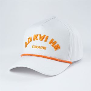 Casquette de baseball brodée à 5 panneaux de haute qualité avec logo personnalisé et corde brodée sur le devant – Vente en gros - Product Image 4