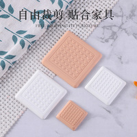 Coussinets de protection pour meubles, antidérapants, résistants à l'usure, en feutre PVC, carrés, modernes, simples, pour pieds de chaise, marque GQK