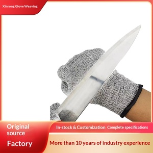 Stock Level 5 CE Certified Textured Cut-Resistant <strong>Gloves</strong> 10mil Nylon Reinforced Cuff 24CM <strong>Gardening</strong> Puncture-Proof Kitchen - Product Image 3