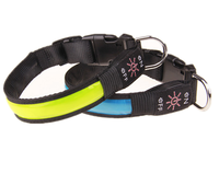 Accessoire pour animaux domestiques pour chiens, collier Led Rechargeable avec port USB pour chiens