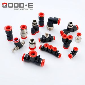 Konektor pneumatik plastik ukuran kompak G1/4 G3/8 ulir PU pipa udara Fitting cepat - Product Image 1