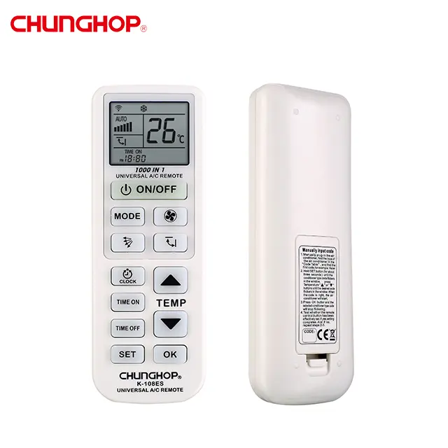 Pabrik Chunghop 1000 Dalam 1 K-108ES Remote Control Universal A/C untuk AC