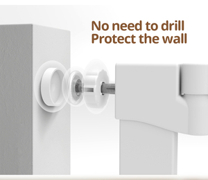 Barrière de sécurité pour bébé rétractable de haute qualité et durable en acier pour la cuisine, les toilettes et les escaliers - Product Image 3