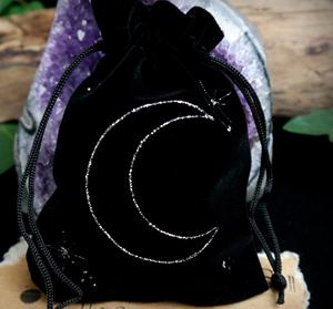 Бархатные мешочки для карт Таро, рун и магических принадлежностей с узором «полумесяц», на каждый день, на шнурке - Product Image 6