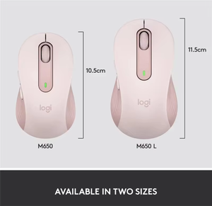 Logitech M650/M650L Silent <b>Wireless</b> <b>Mouse</b>, Bluetooth & 2.4G Dual Mode, Ergonomic Quiet Click Office <b>Mouse</b> <b>for</b> <b>Laptop</b> Desktop - Product Image 4