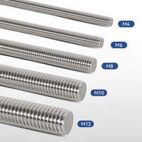 Barres filetées entièrement filetées en acier inoxydable A2-70 DIN975/DIN976, filetage droit, longueur sur mesure, M6-M18, finition passivée