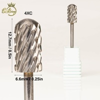 3/32 "Super Cut 6.6mm Efile tête de meulage grand cylindre grand baril lisse haut rond professionnel 4XC forets à ongles carbure