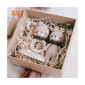 Set all'uncinetto <span class=keywords><strong>Amigurumi</strong></span> Deer Crochet massaggiagengive in legno <span class=keywords><strong>sonaglio</strong></span> articoli fatti a mano all'uncinetto - Product Image 1